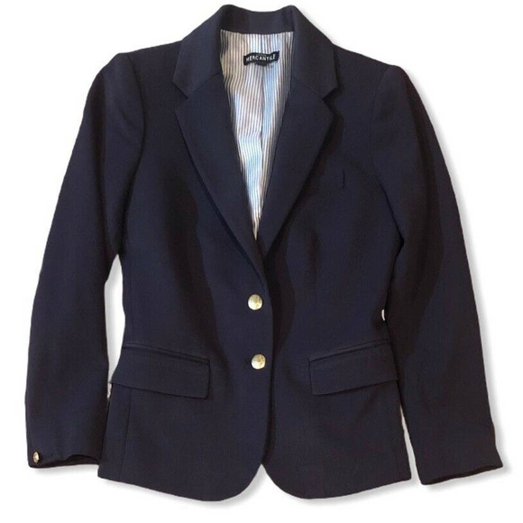J. Crew Jackets & Blazers - J. Crew Mercantile Women's Schoolboy Blazer Navy